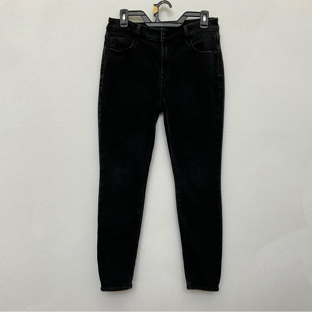 Old Navy Rockstar Super Skinny Built In Warm Black Jeans Size 8 Winter Layer